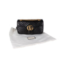Gucci Black GG Marmont Matelassé Bag Medium