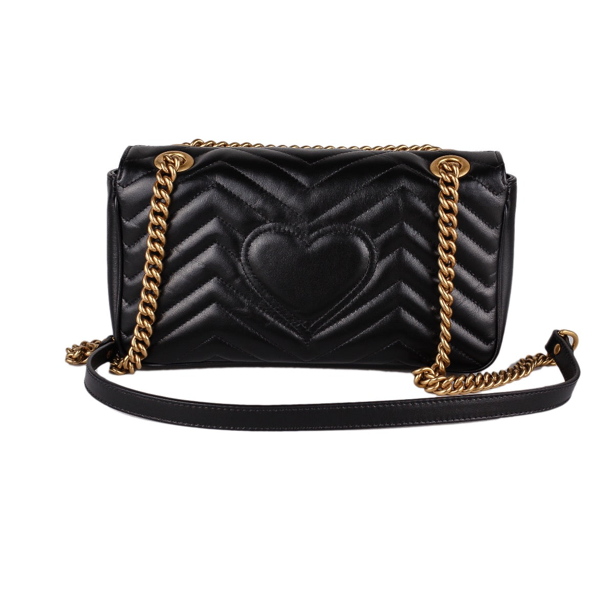 Gucci Black GG Marmont Matelassé Bag Medium