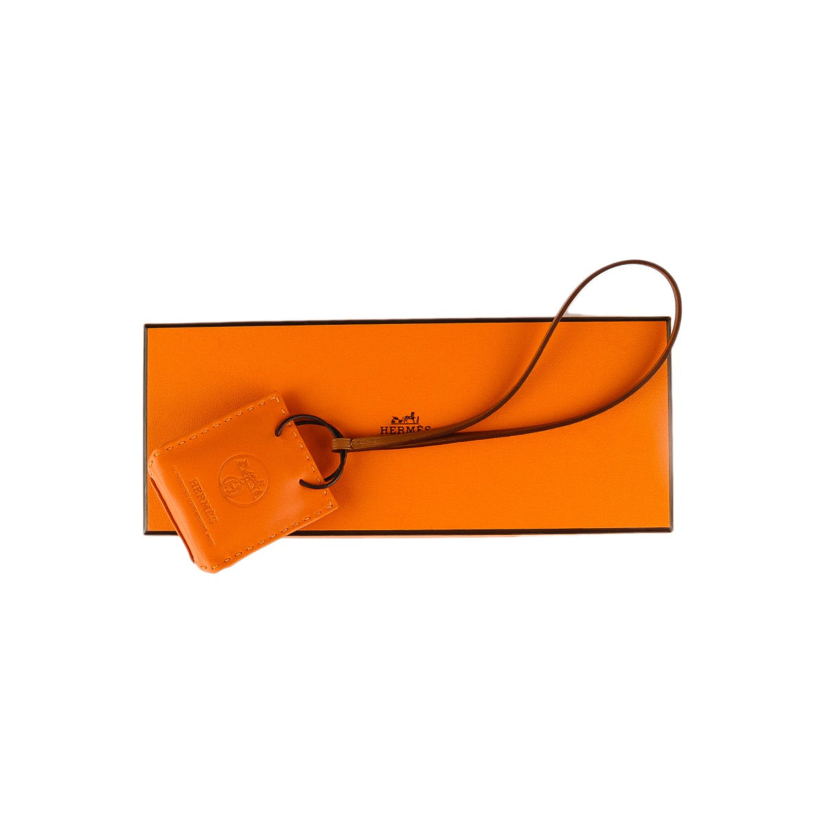 Hermès 2019  Orange Milo Shopping Bag Charm