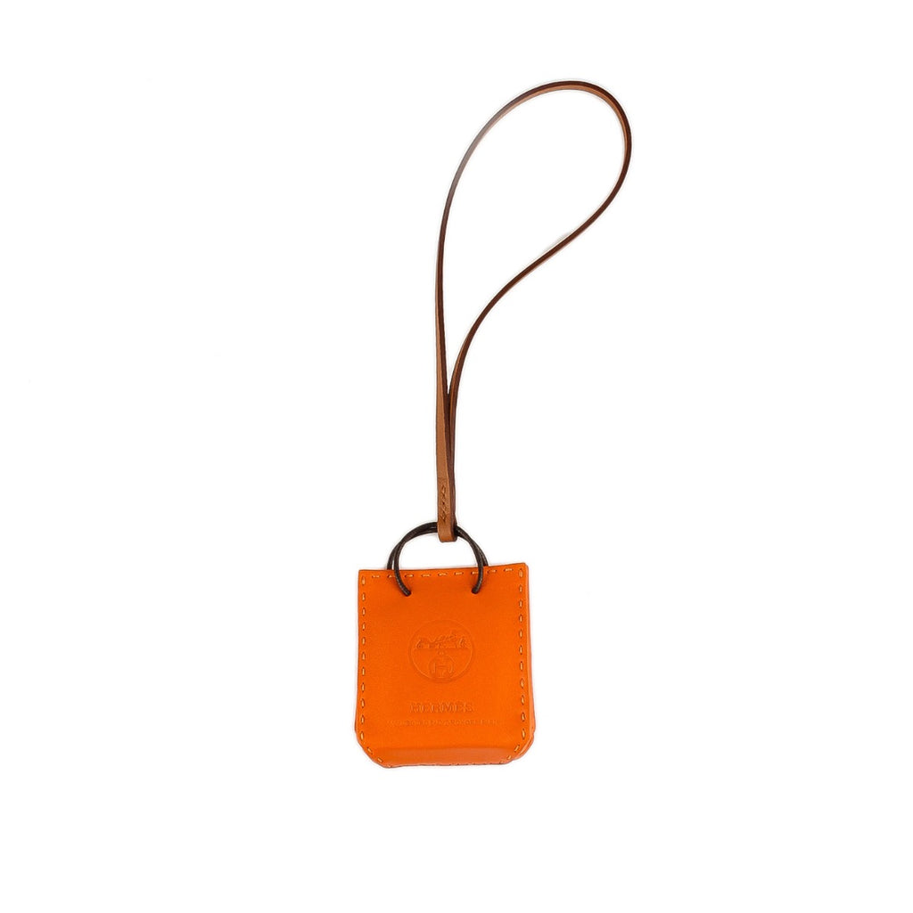 Hermès 2019  Orange Milo Shopping Bag Charm