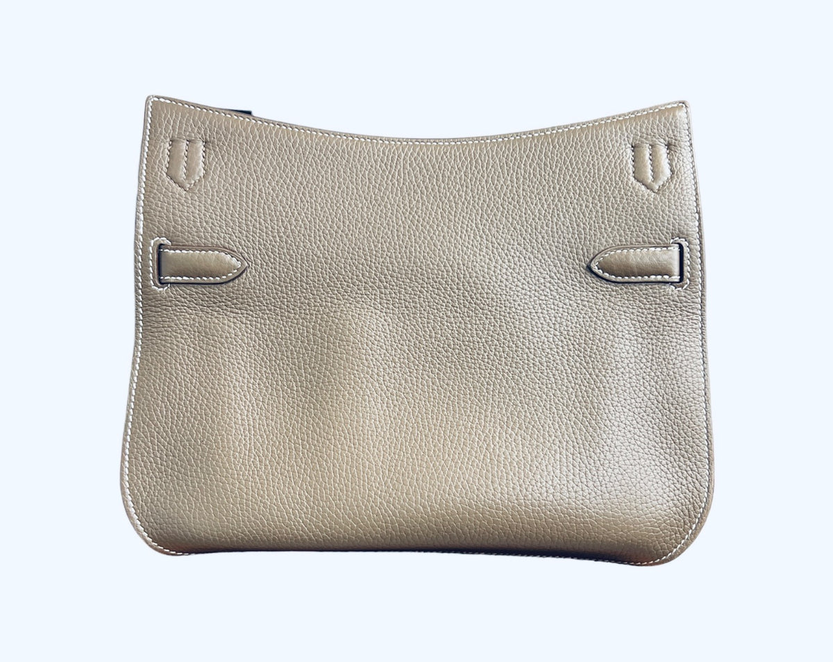 Hermes Etoupe  Taurillon Clemence Jypsiere 28 Bag