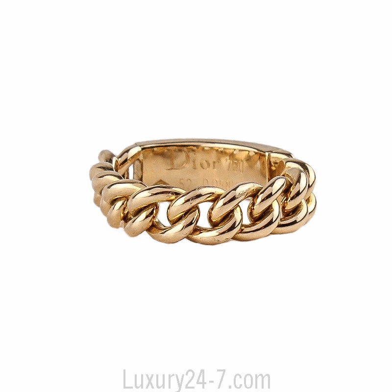 Christian Dior 18K Diamond Chain Ring