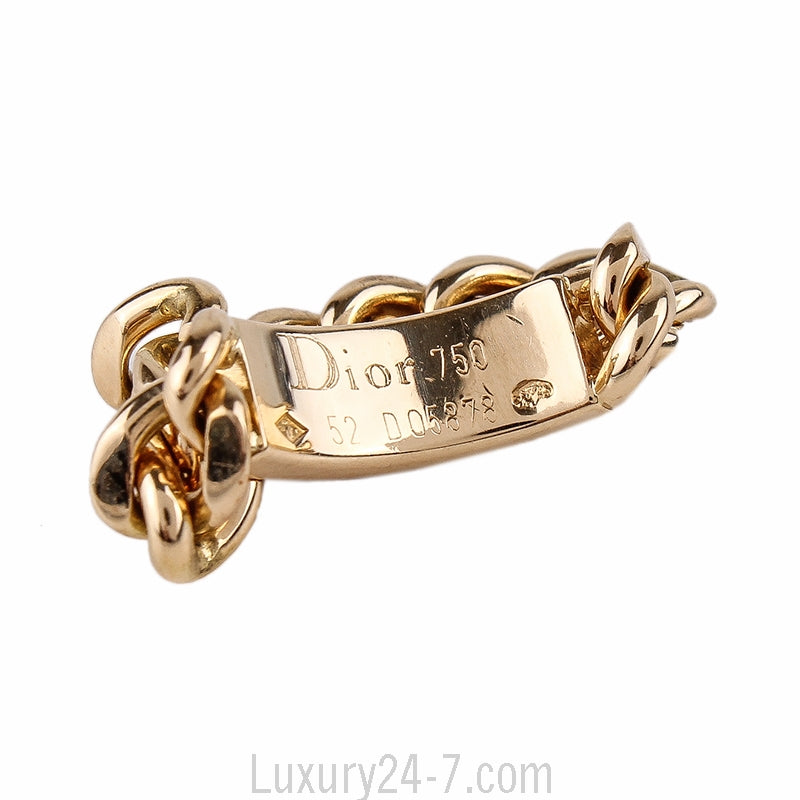 Christian Dior 18K Diamond Chain Ring
