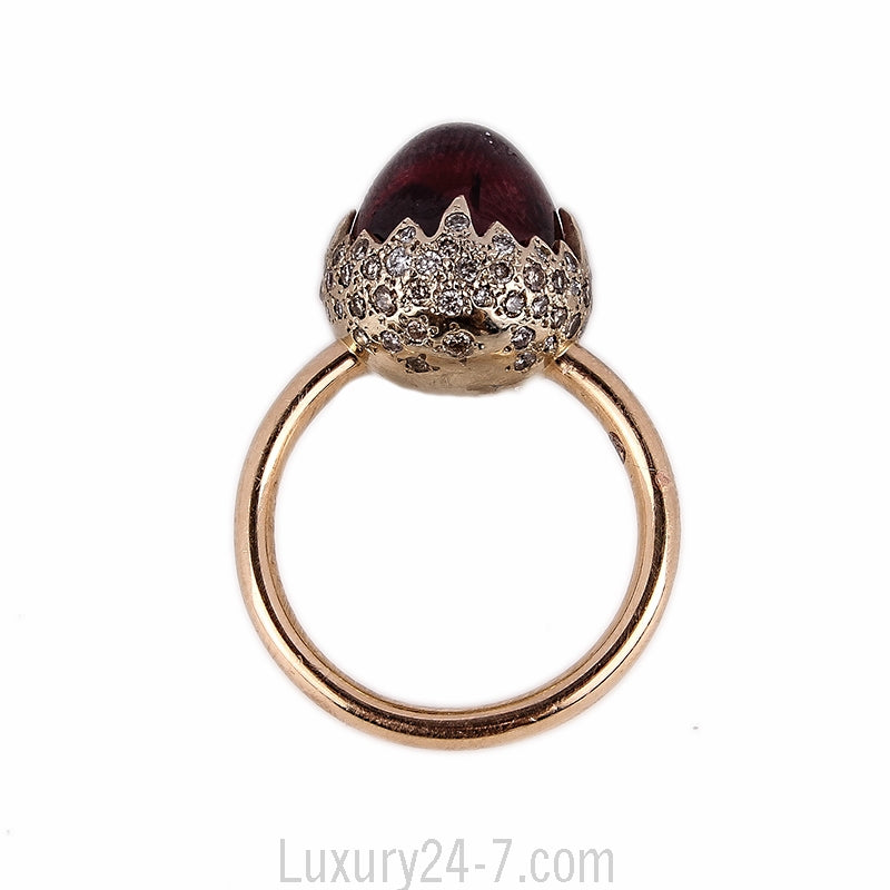 Pomellato Chimera Garnet Diamond 18K Gold Ring