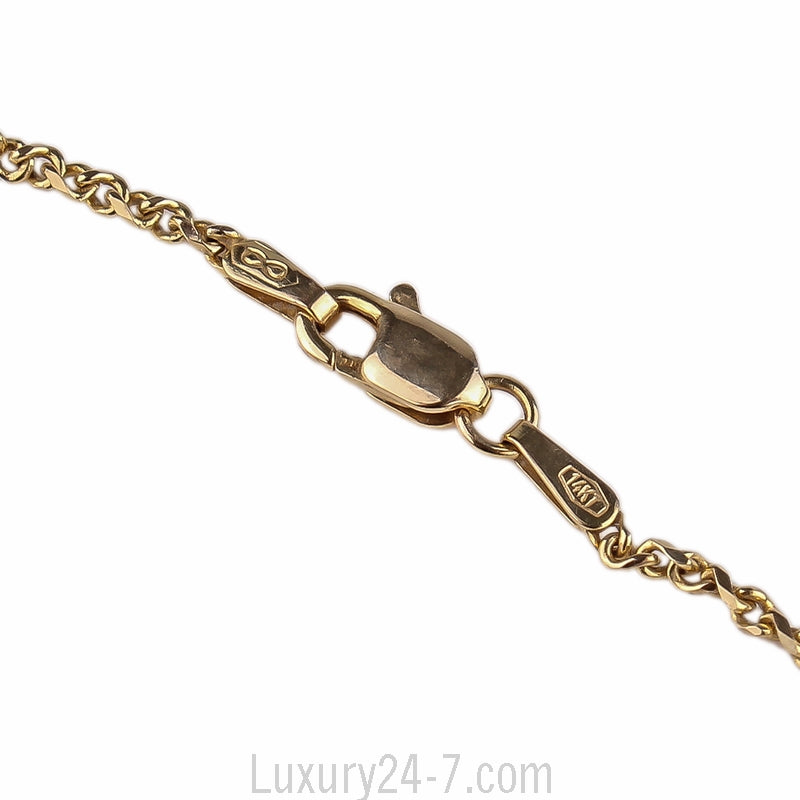 14K Fire Opal Caged Pendant Necklace