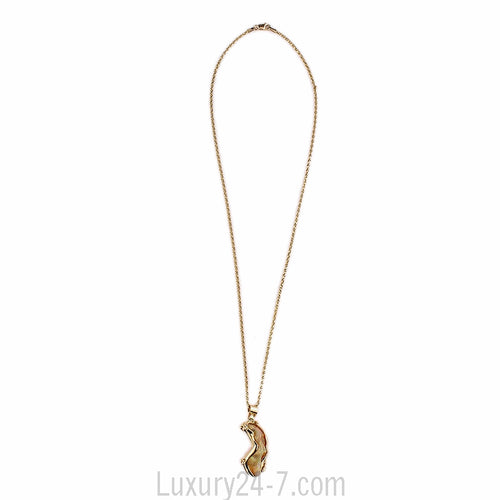 14K Fire Opal Caged Pendant Necklace