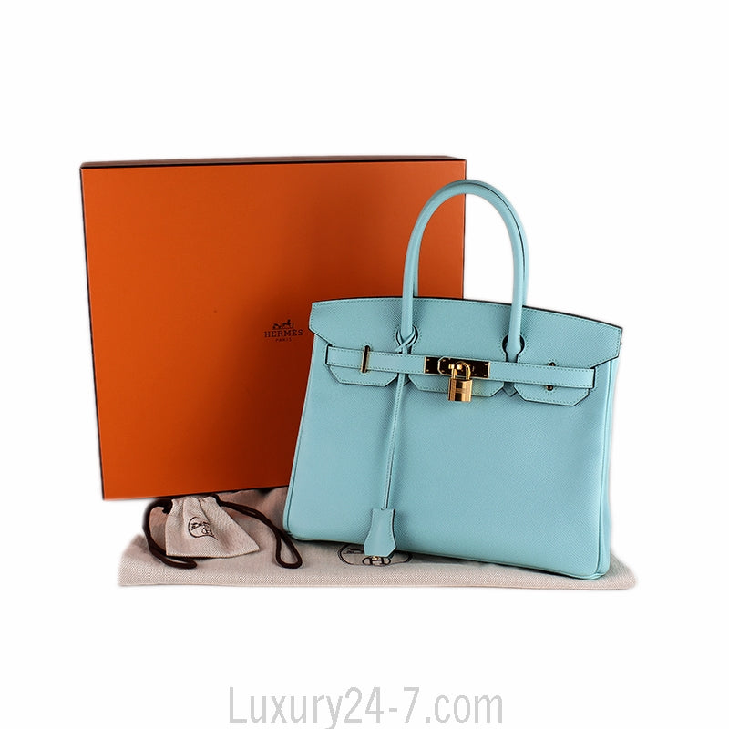 Hermès Bleu Atoll Epsom Birkin 30