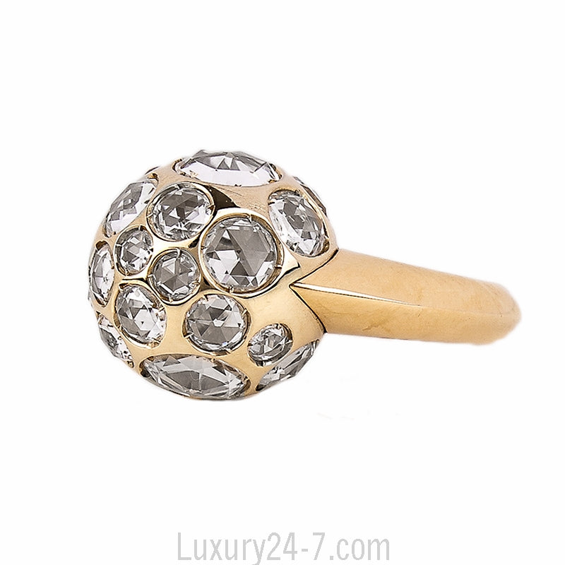 Pomellato 18K Rock Crystal Harem Ring