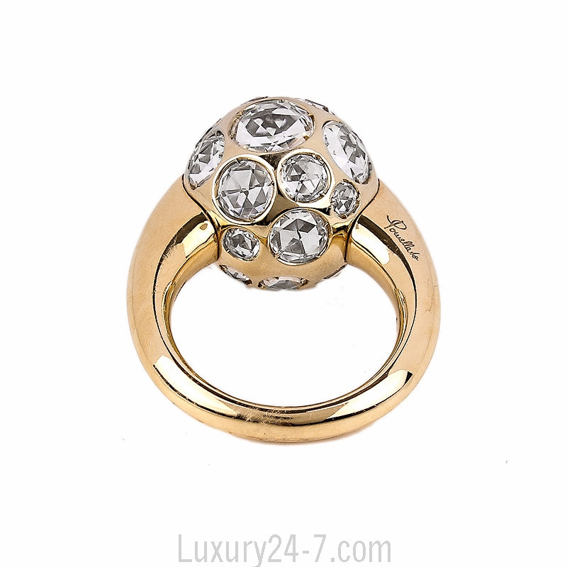 Pomellato 18K Rock Crystal Harem Ring