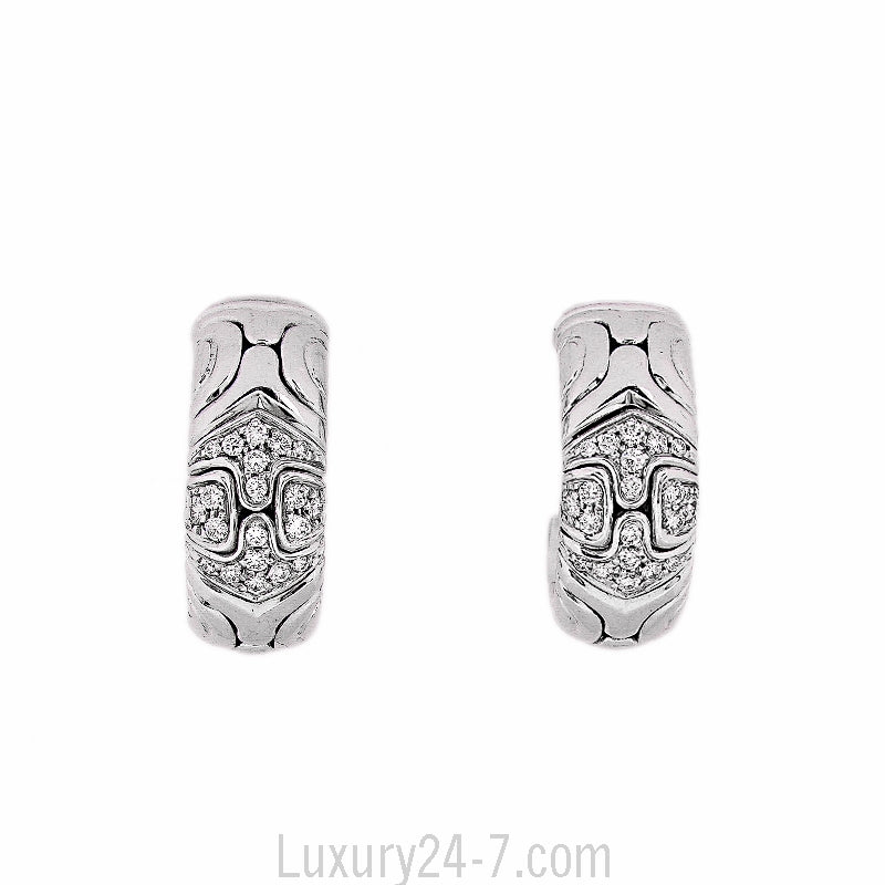 Bulgari Alveare diamond hoop clip-onearrings