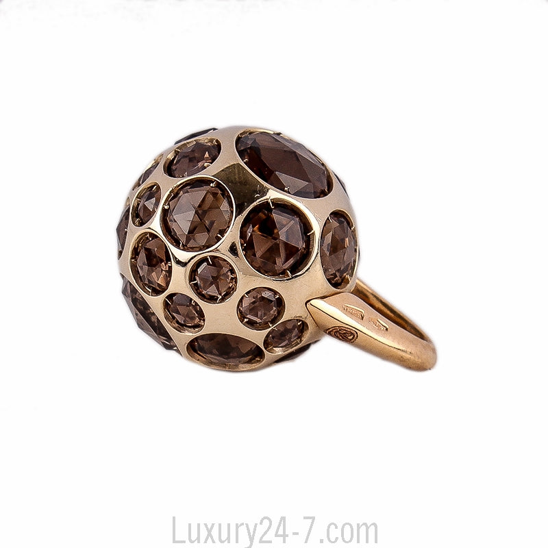 Pomellato 18K Smokey Crystal Harem Pendant