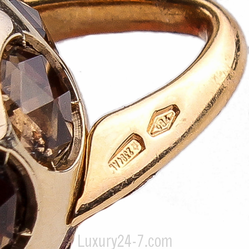 Pomellato 18K Smokey Crystal Harem Pendant
