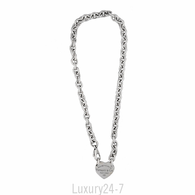 Tiffany & Co. Sterling Silver Heart Tag Necklace