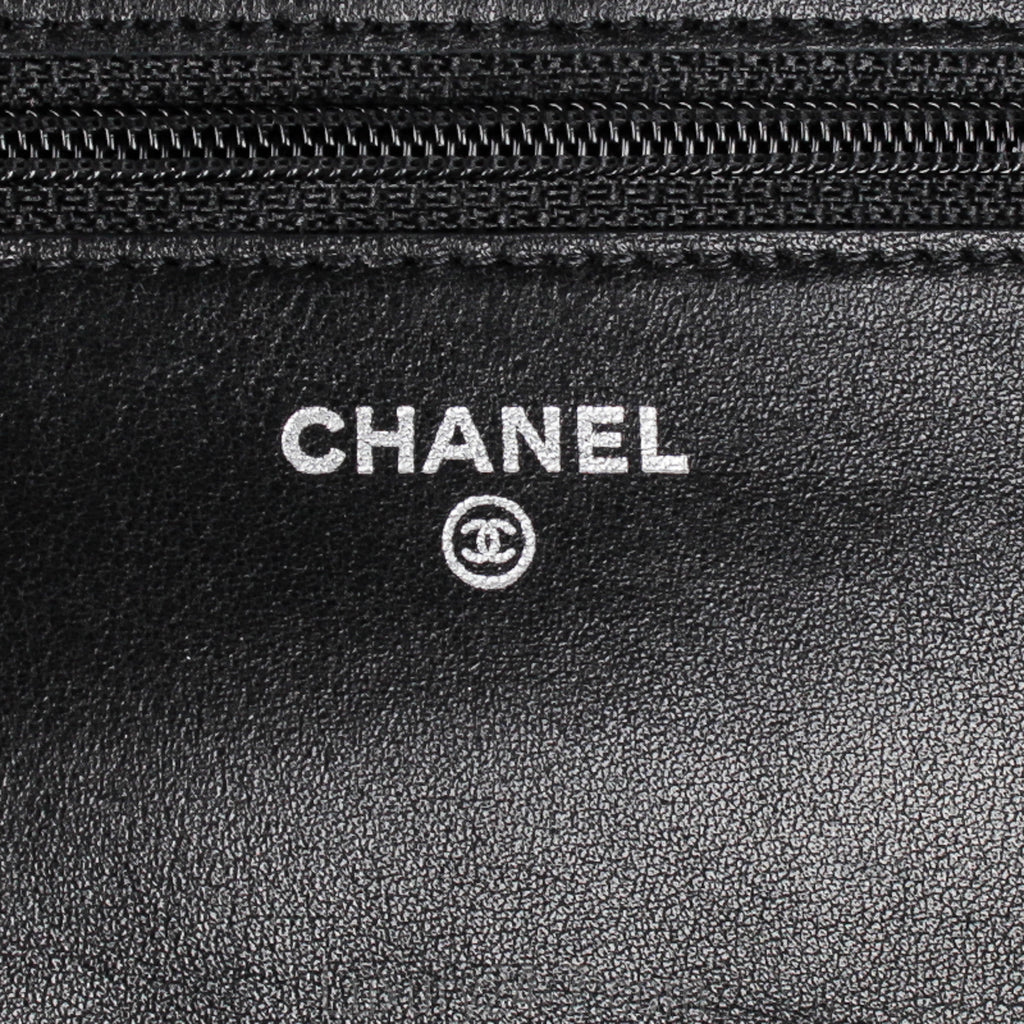 Chanel Black Patent Wallet on Chain