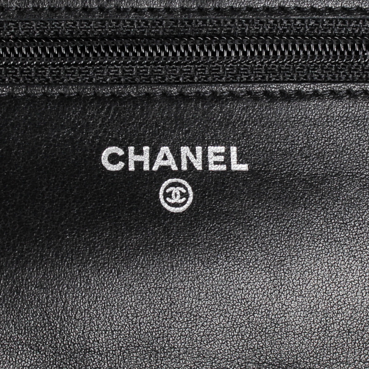 Chanel Black Patent Wallet on Chain