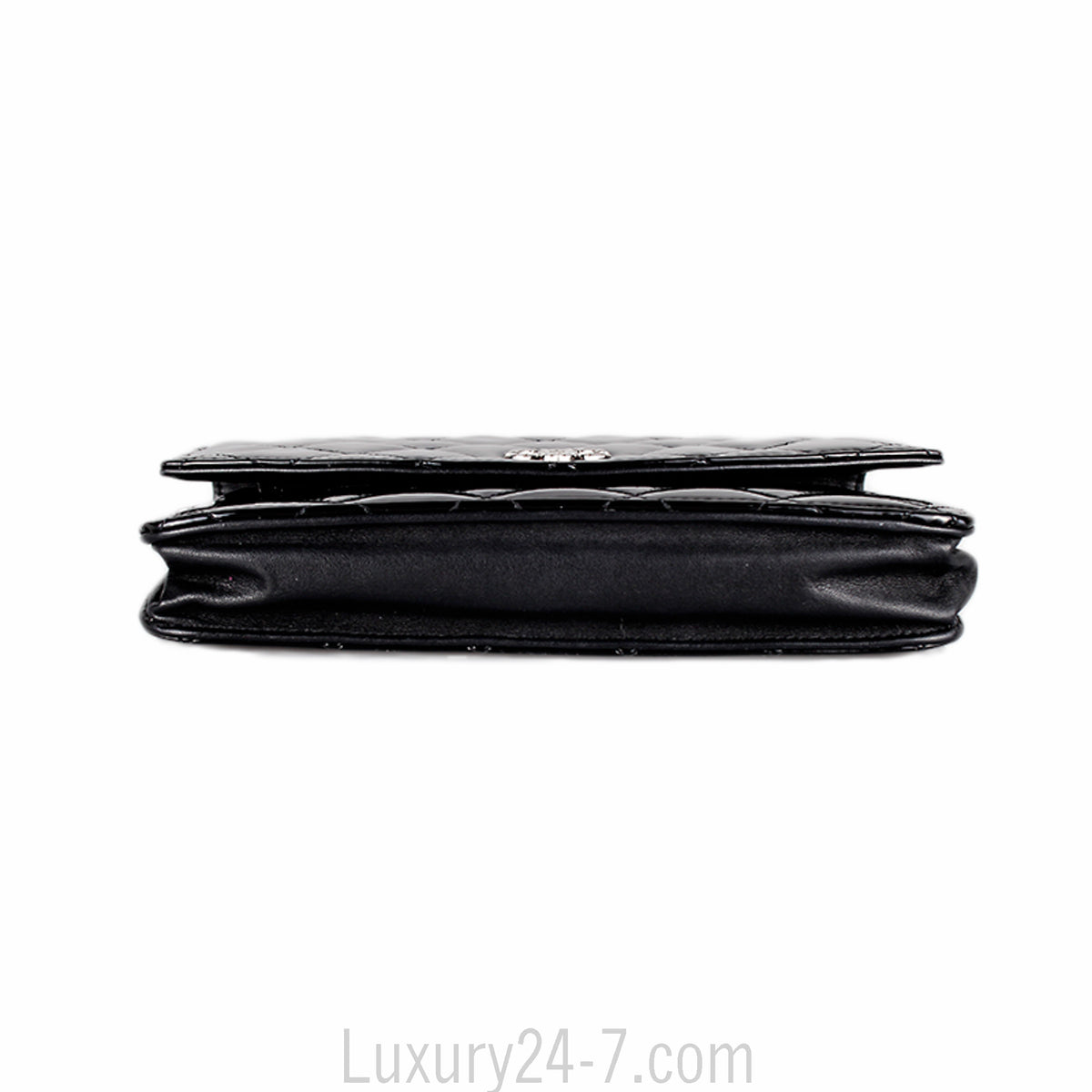 Chanel Black Patent Wallet on Chain