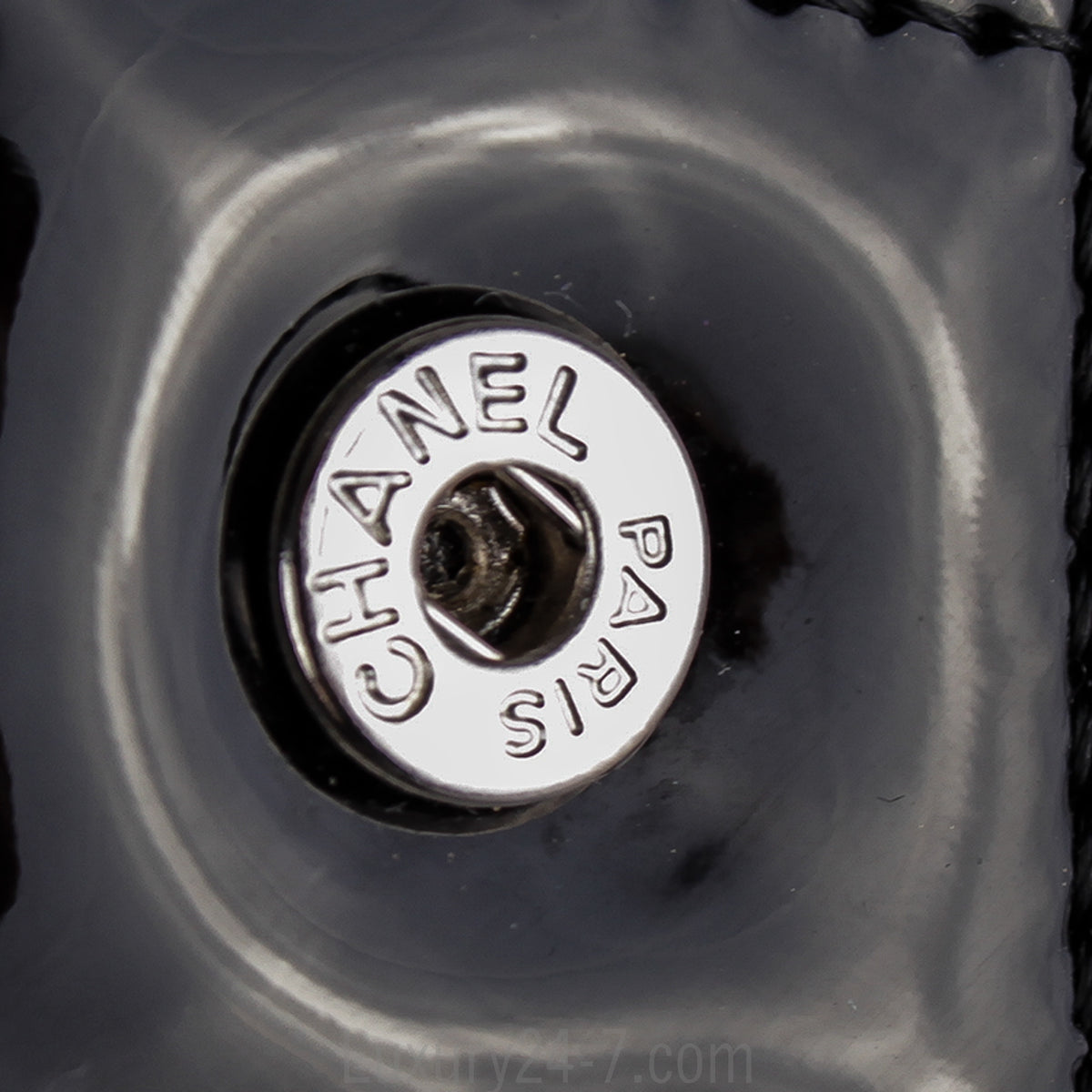 Chanel Black Patent Wallet on Chain
