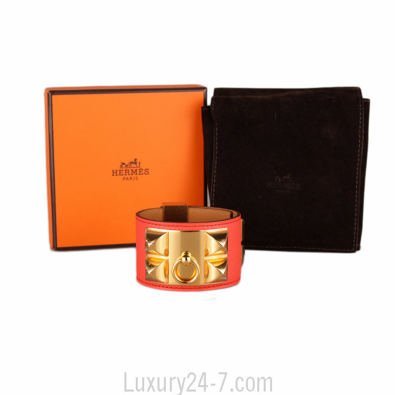 Hermes Rose Jaipur Collier De Chien CDC
