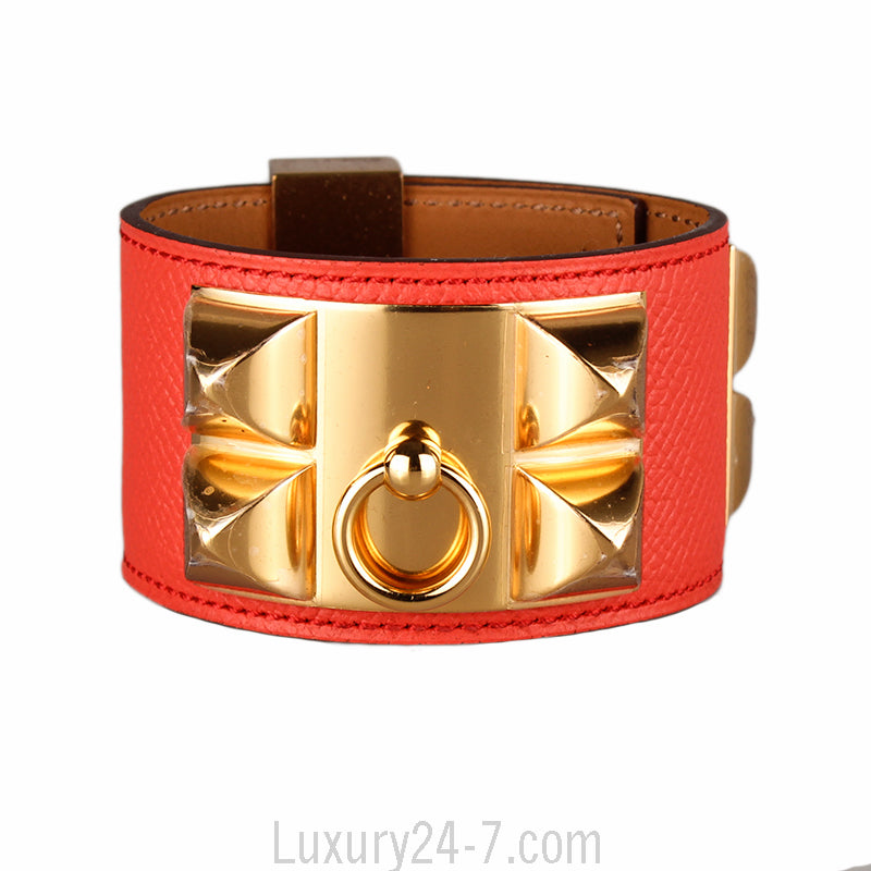 Hermes Rose Jaipur Collier De Chien CDC