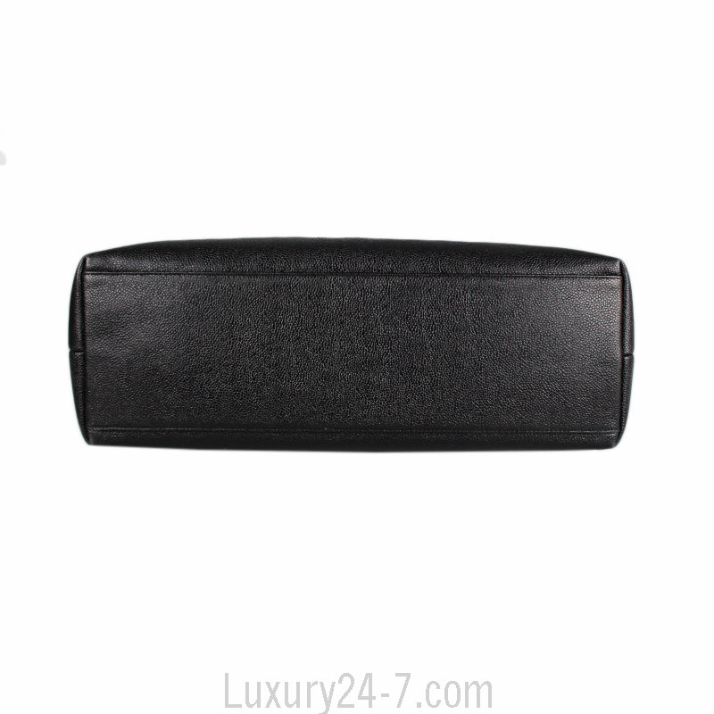 Chanel Black Vintage Caviar Large CC Shoulder Bag