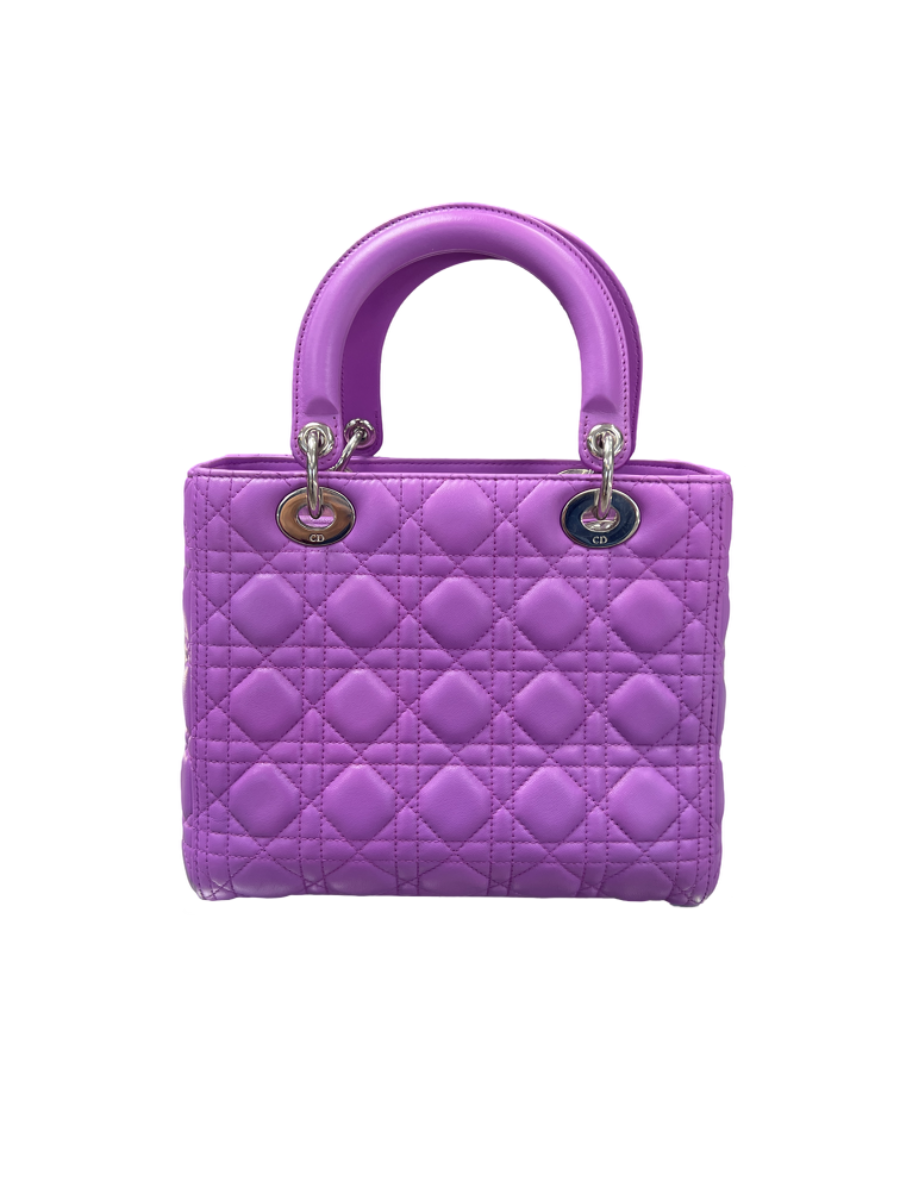 Christian Dior Lavender Medium Lady Dior Bag