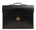Hermes Black Box Calf Leather Sac a Depeches Double Gusset Briefcase Bag GHW