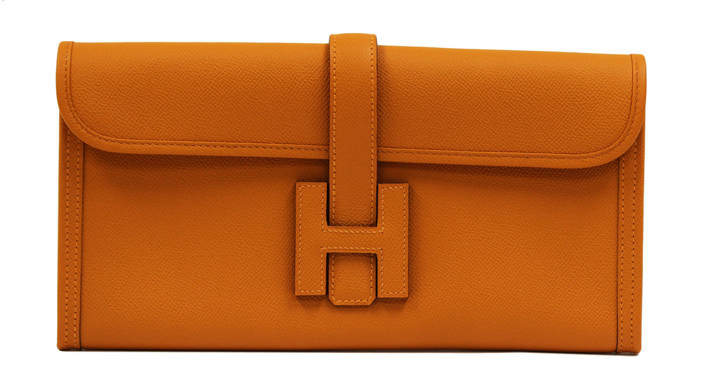 Hermès Jige 29 Orange Epsom Clutch
