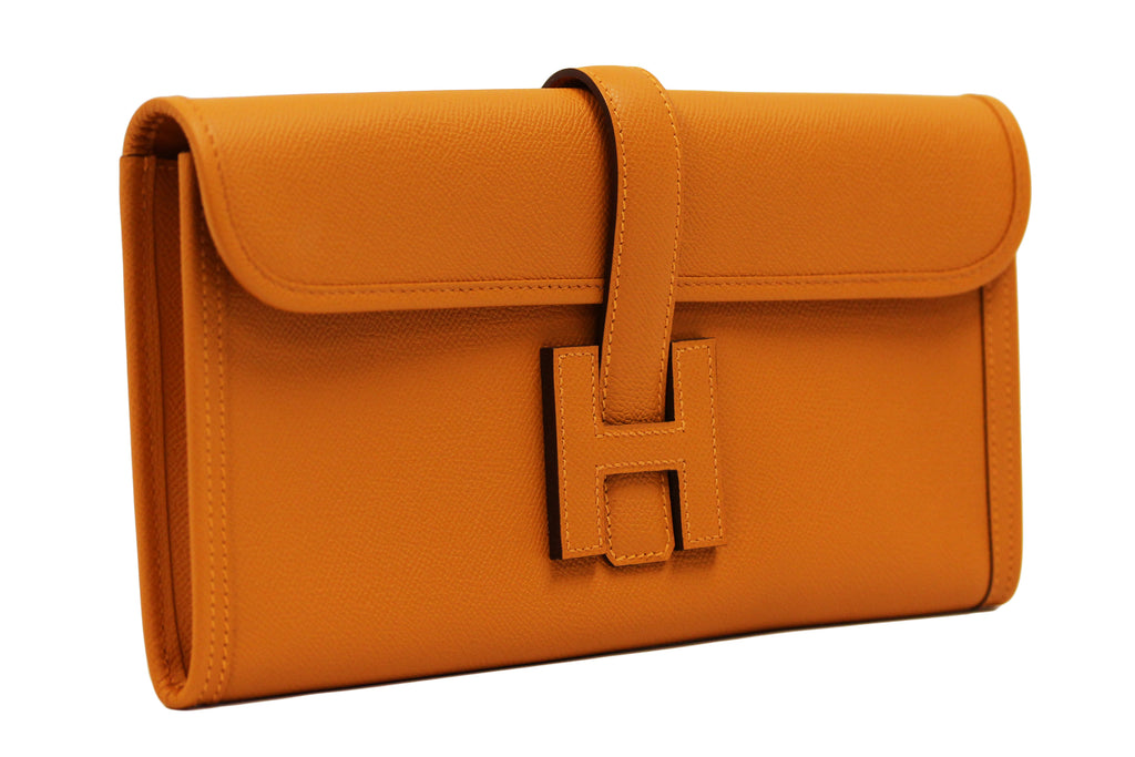 Hermès Jige 29 Orange Epsom Clutch