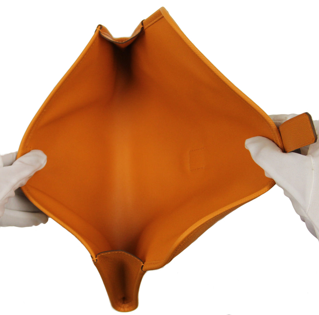 Hermès Jige 29 Orange Epsom Clutch