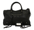 Balenciaga Black Leather Giant Brogues Covered Work Bag