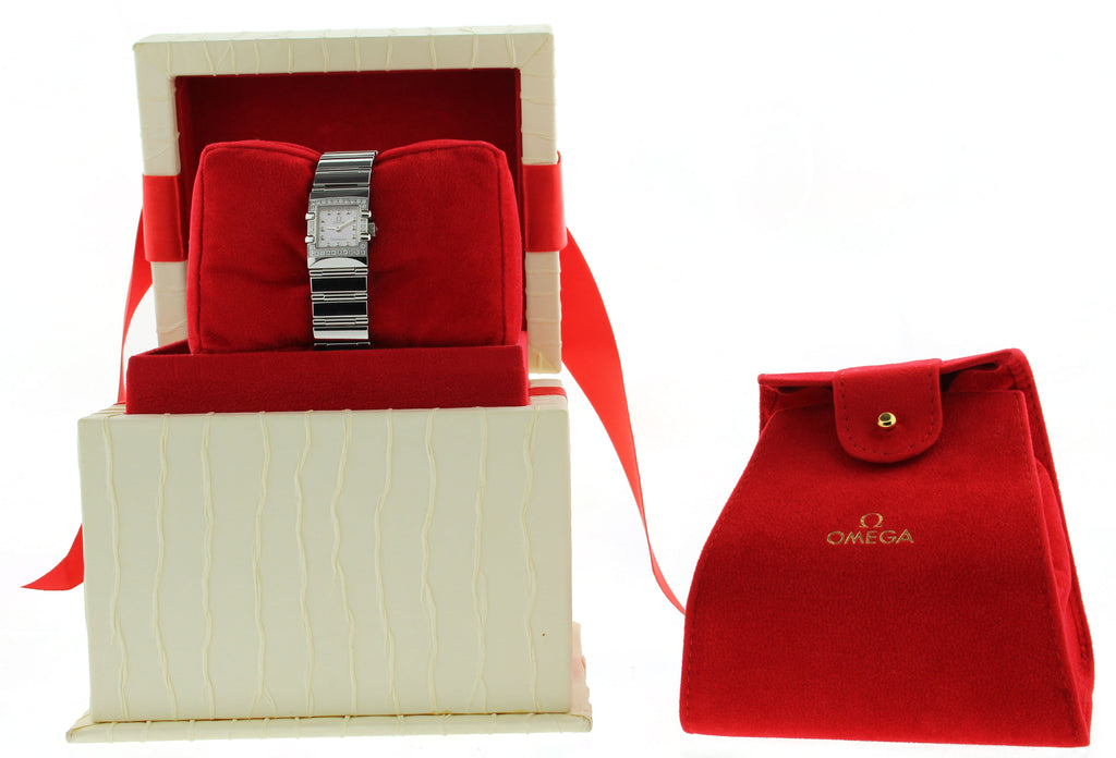 Omega Constellation SS & Diamond Ladies Wrist Watch
