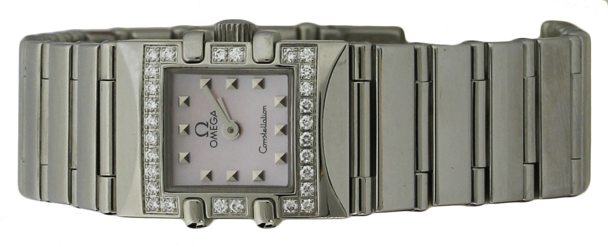 Omega Constellation SS & Diamond Ladies Wrist Watch