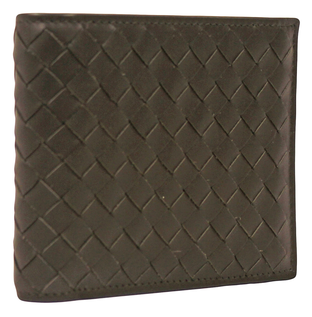Bottega Veneta Brown Leather Woven Wallet