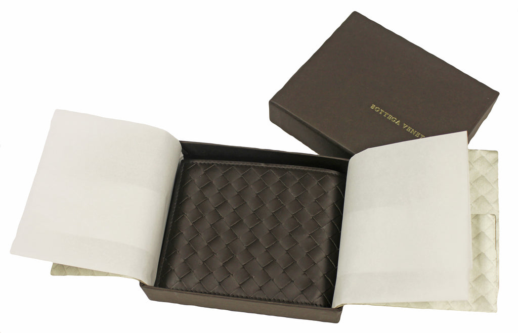 Bottega Veneta Brown Leather Woven Wallet