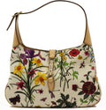 Gucci Leather Canvas Jackie Shoulder Bag