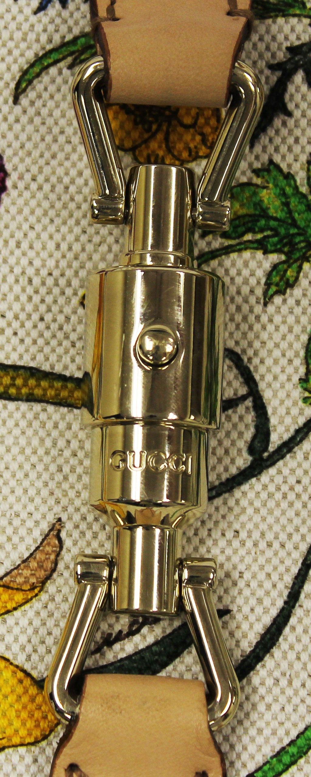 Gucci Leather Canvas Jackie Shoulder Bag