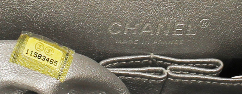 Chanel 2.55 Silver Metallic Reissue 277 Striped Leather Db. flap Bag