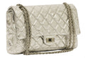 Chanel 2.55 Silver Metallic Reissue 277 Striped Leather Db. flap Bag