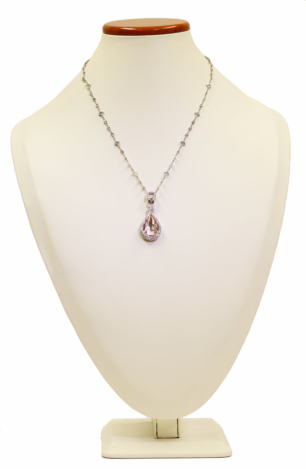 Morganite & Diamond  18KT Necklace