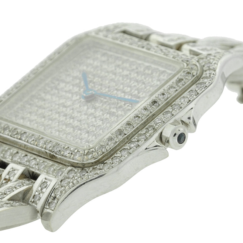 Large 18k White Gold & Diamond Wrist Watch