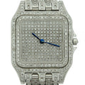 Large 18k White Gold & Diamond Wrist Watch