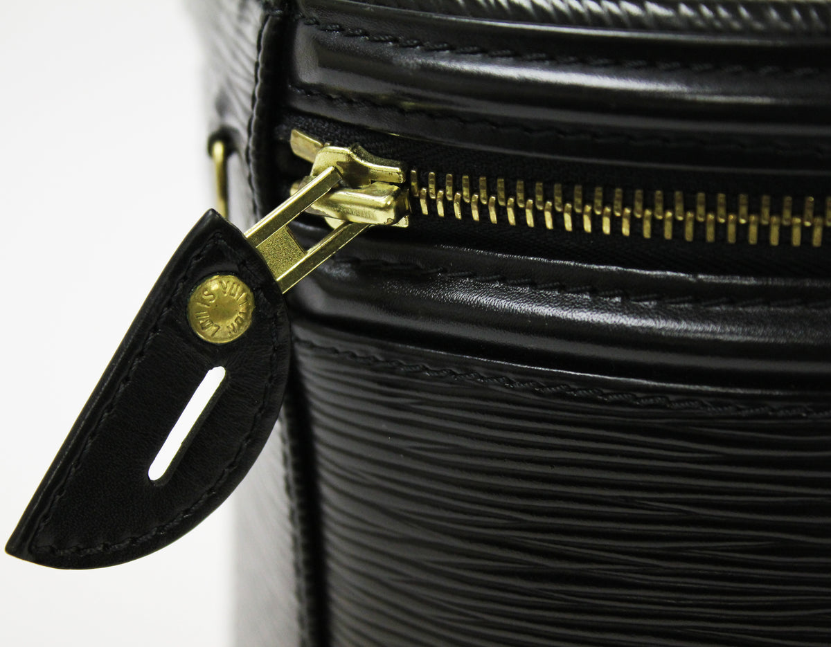 Louis Vuitton Black Epi Cannes Train Bag