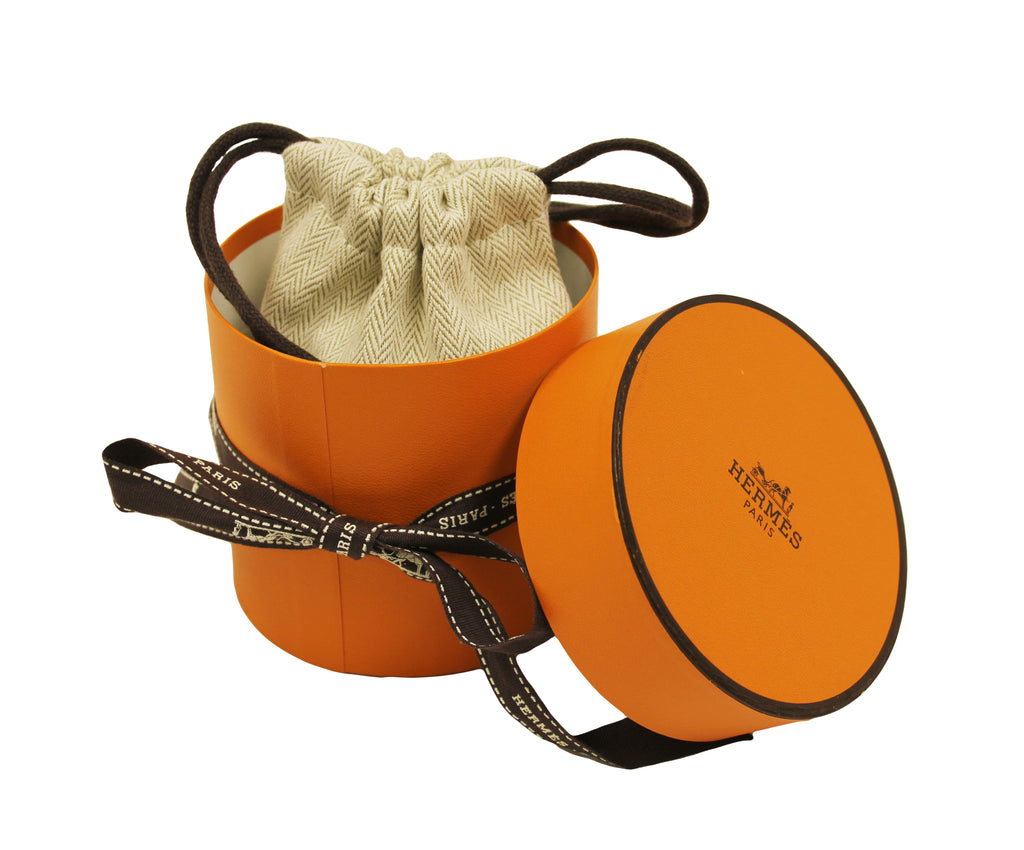 Hermès Orange (CDC) Collier de Chien Alligator cuff