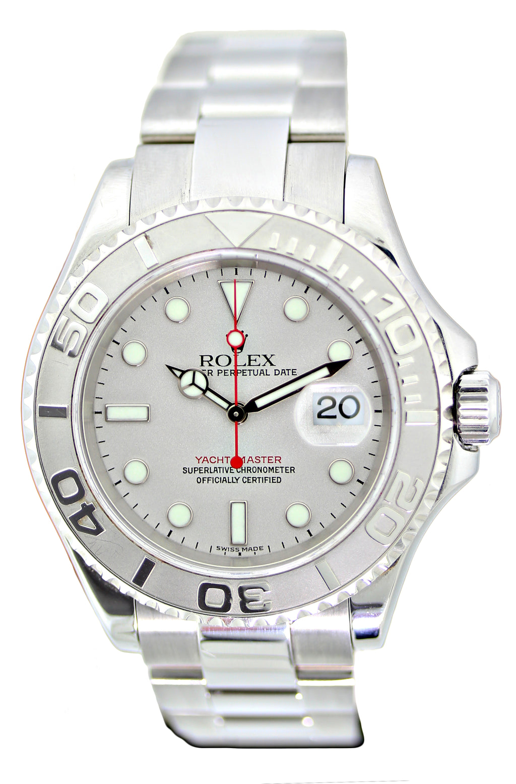 Rolex Mens Steel Platinum Yachtmaster 16622 Watch