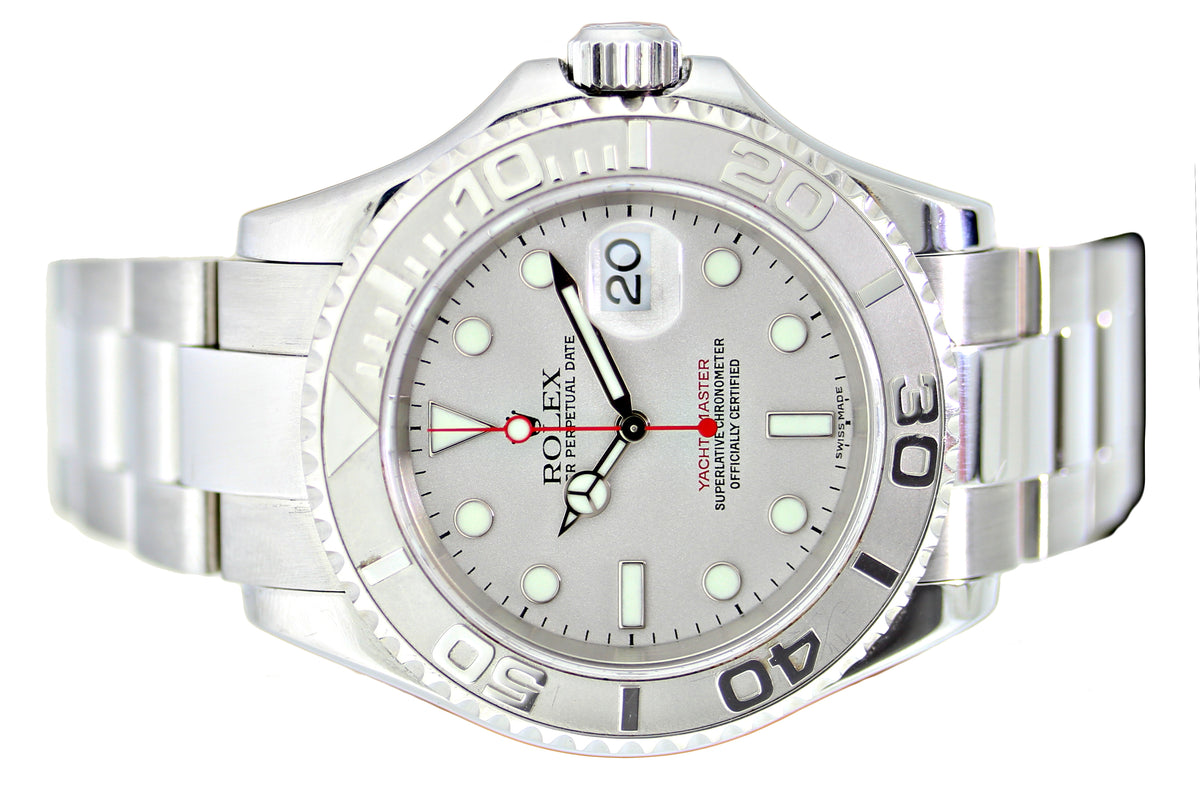 Rolex Mens Steel Platinum Yachtmaster 16622 Watch