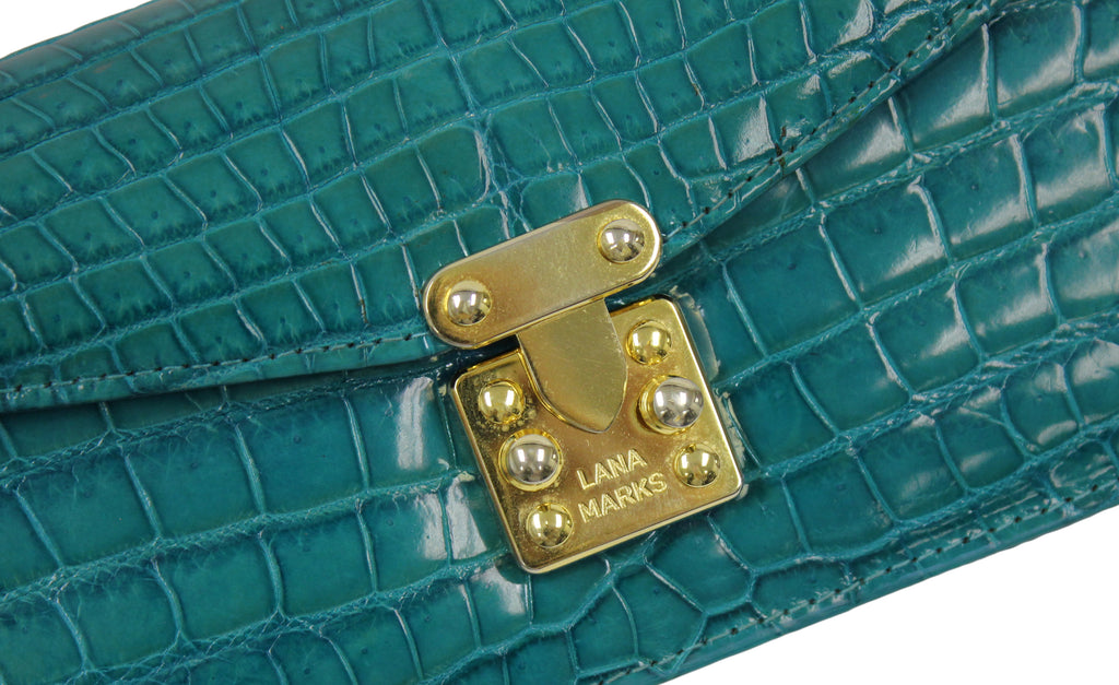 Lana Marks Alligator Concord Clutch