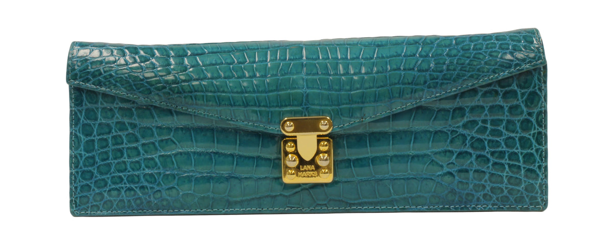 Lana Marks Alligator Concord Clutch