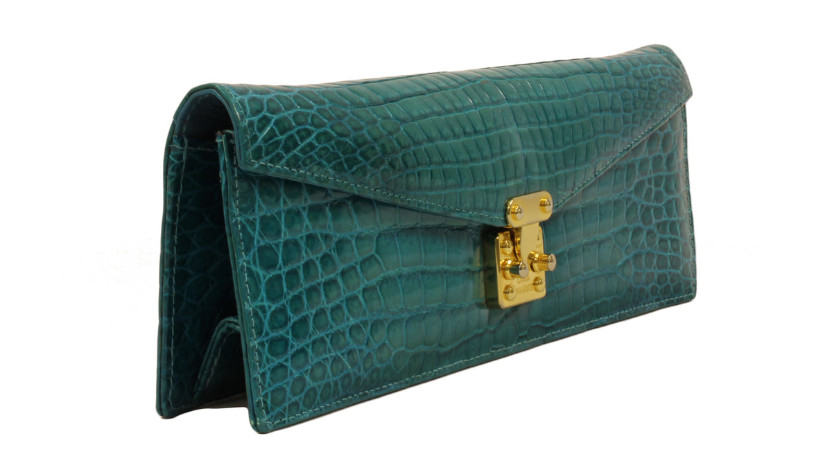 Lana Marks Alligator Concord Clutch