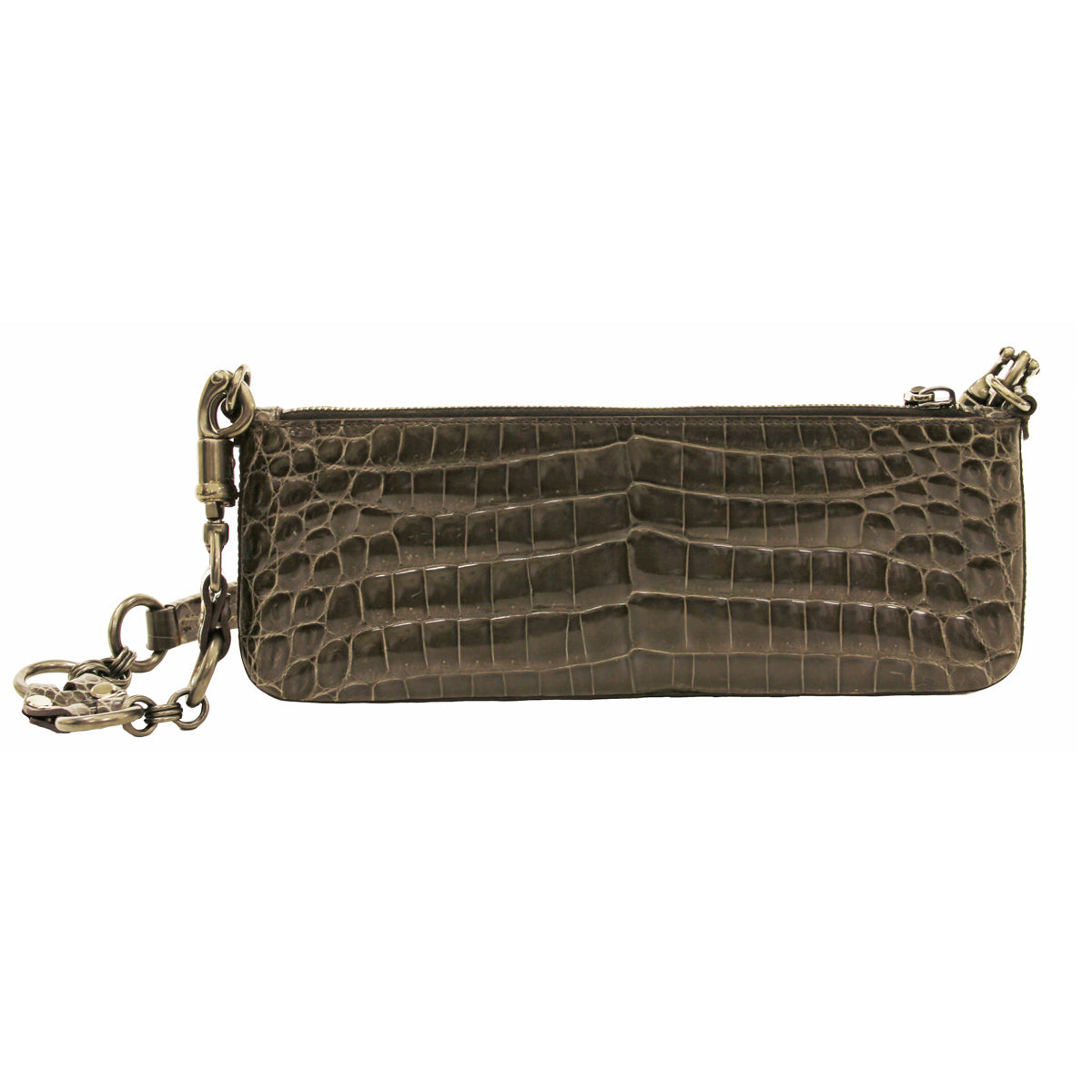 Prada Crocodile Classic Clutch Shoulder Bag