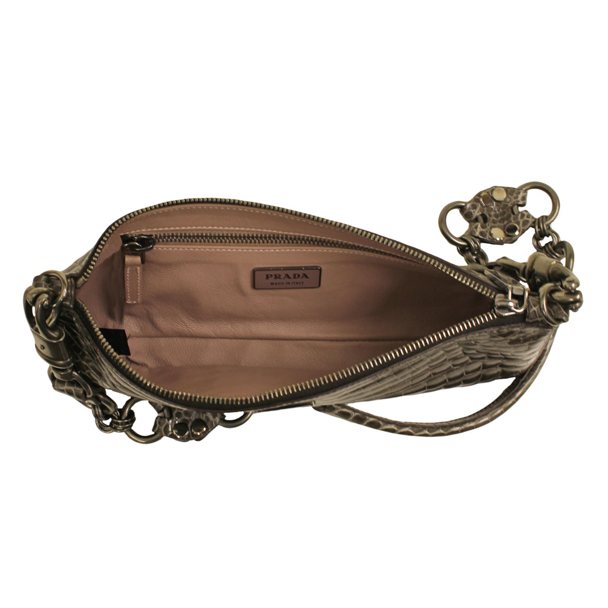 Prada Crocodile Classic Clutch Shoulder Bag